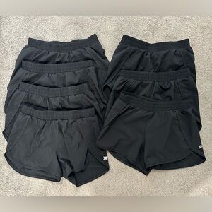 7 Pairs All in Motion Black Shorts lot